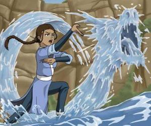 Puzzle Κατάρα είναι ένα ισχυρό νερό - πένσα που συνοδεύει Aang με τον αδελφό του Sokka